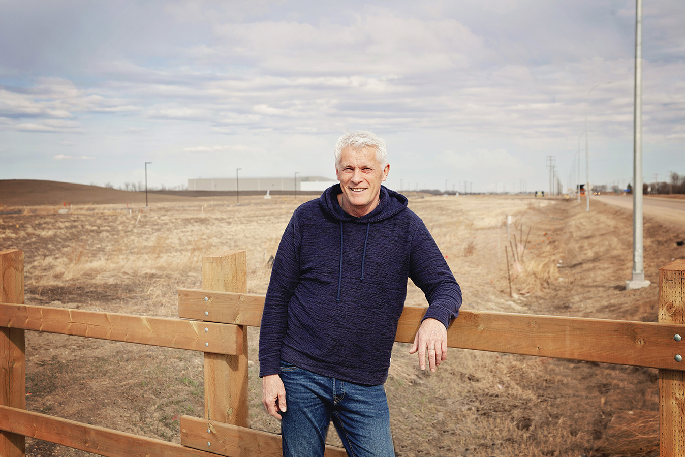 man standing in front of rec centre